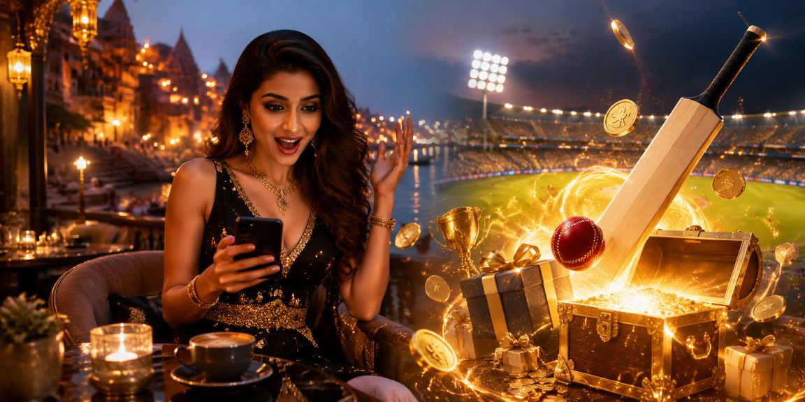 Cricket betting in Varanasi by the Ganges with fervent crowd